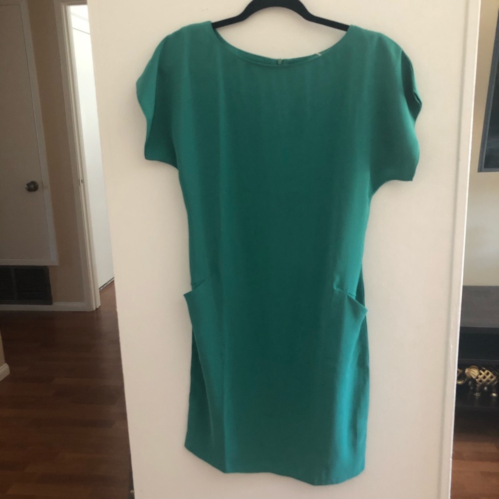 Short Sleeve Teal Cocktail Dress